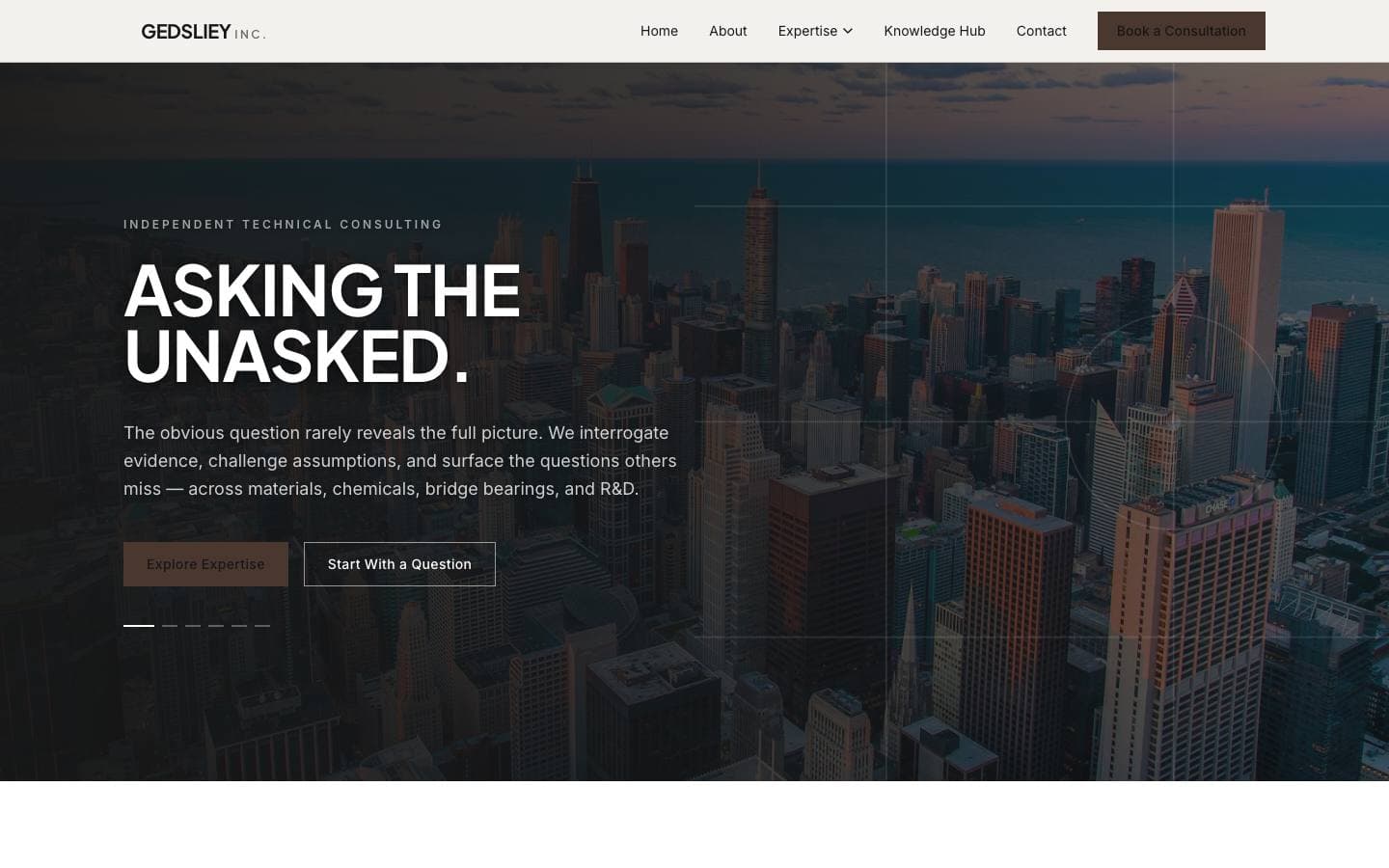Gedsliey Inc. website screenshot