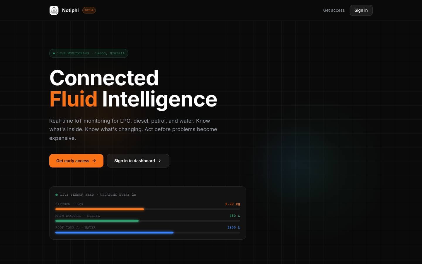 Notiphi website screenshot