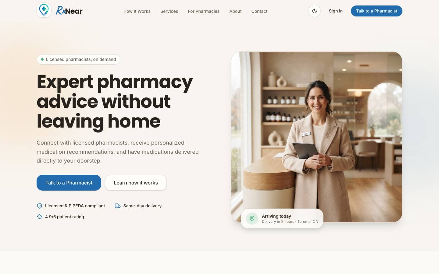 RxNear website screenshot